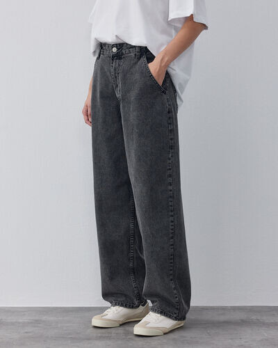 Baggy Fit Balon Jean Füme