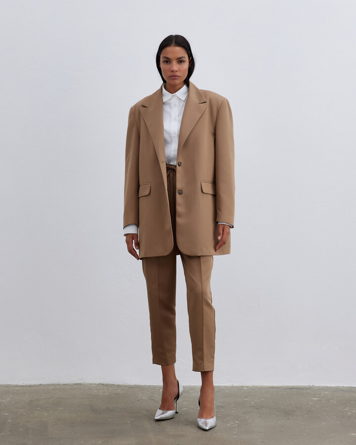 FIRSAT Oversize Dad Blazer Ceket Camel