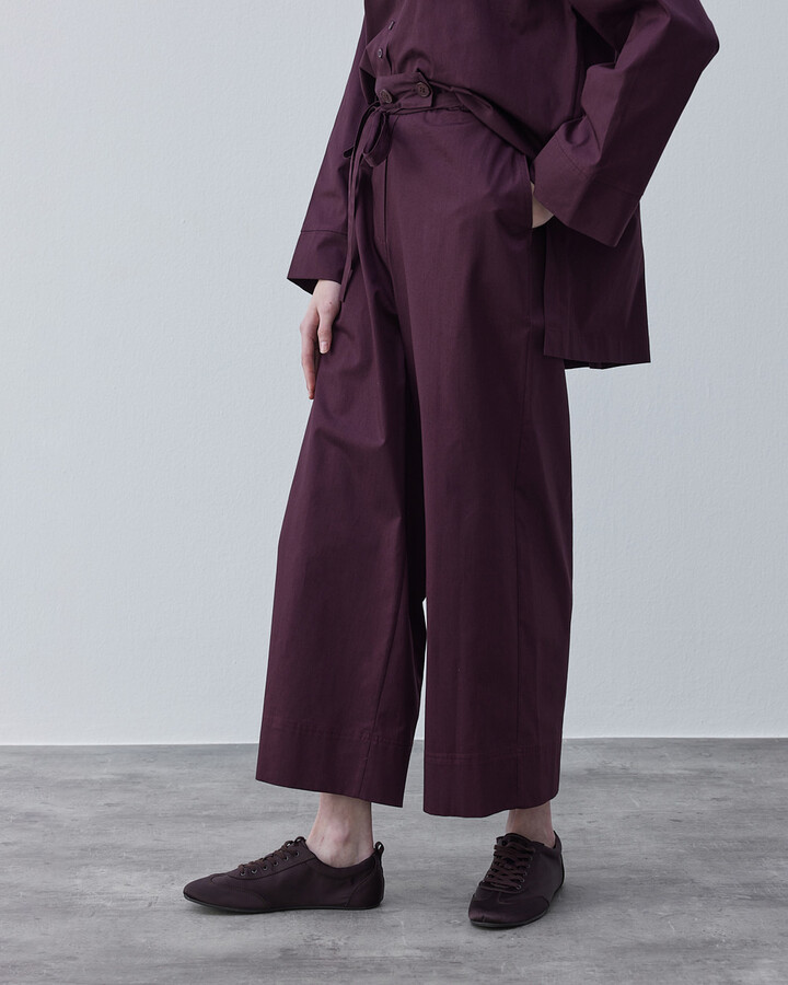 Gabardin Culotte Pantolon Gömlek Takım Bordo