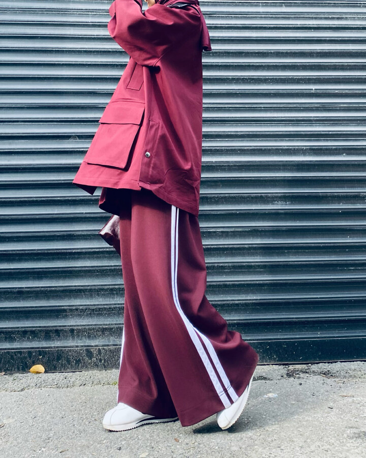 Oversize Salaş Cepli Parka Bordo